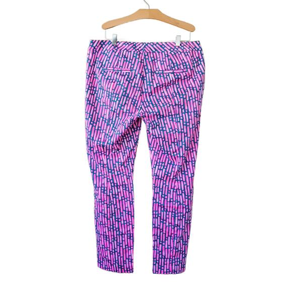 Lilly Pulitzer Kelly Skinny Ankle Pant Pink Mandevilla Slathouse Stripe Size 10 - Picture 4 of 7